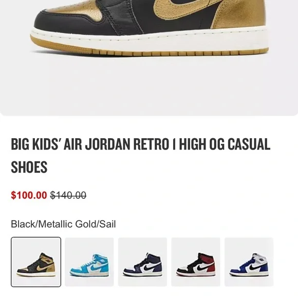 Nike Black and Gold Sneakers High-Top Design - Picture 10 of 10